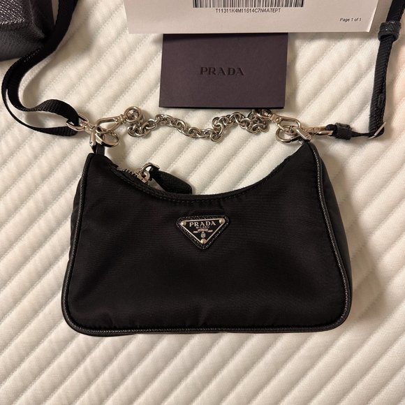 Prada Mini Tessuto Mini Chain Crossbody Bag - Picture 3 of 8